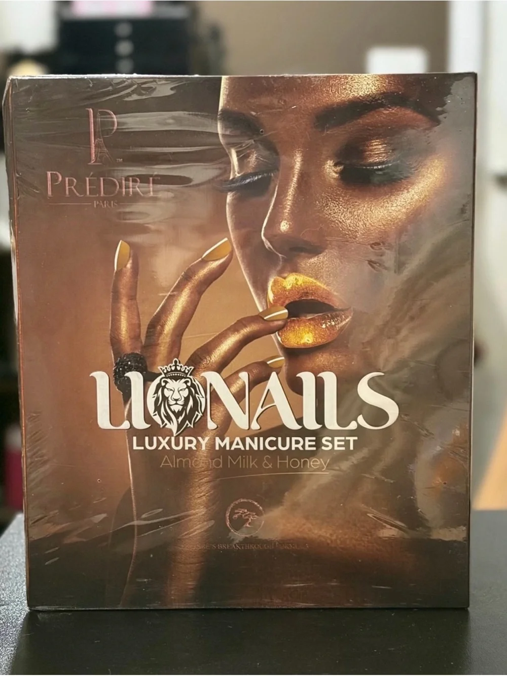 Lionails Luxury Manicure Set~Almond Milk and Honey 4-Piece Set Sealed Brand New